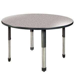 Aero Activity Table, 48" Circle, Oval Adjustable Height Legs