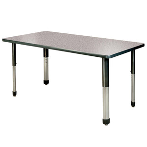 Aero Activity Table, 24" x 36" Rectangle, Oval Adjustable Height Legs