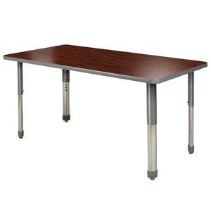 Aero Activity Table, 30" x 60" Rectangle, Oval Adjustable Height Legs