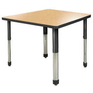 Aero Activity Table, 48" x 48" Square, Oval Adjustable Height Legs