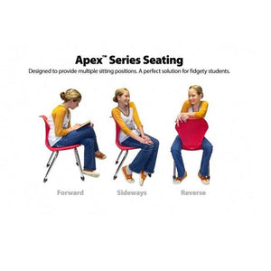 Apex White Dry Erase Classroom Desk and Chair Package, 24 Rectangle Collaborative Student Desks, 20" x 30", with 24 Apex Stack Chairs