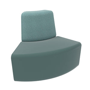 Fomcore Armless Series Sofa Curved Out with 100% ALL-FOAM CORE, Antibacterial Vinyl Seat with Patterned Vinyl Back, LIFETIME WARRANTY, FREE SHIPPING