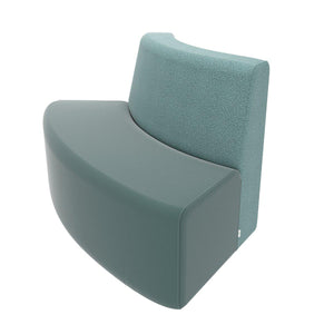 Fomcore Armless Series Sofa Curved Out with 100% ALL-FOAM CORE, Antibacterial Vinyl Upholstery, LIFETIME WARRANTY, FREE SHIPPING