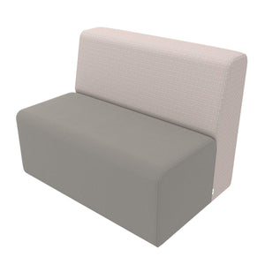 Fomcore Armless Series Linear Loveseat with 100% ALL-FOAM CORE, Antibacterial Vinyl Seat with Patterned Vinyl Back, LIFETIME WARRANTY, FREE SHIPPING