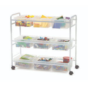 STEM Storage Cart with Clear Tubs