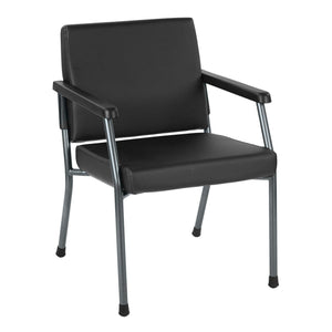 Bariatric Big & Tall Guest Chair with Antimicrobial Vinyl Upholstery, 300 lb Weight Capacity