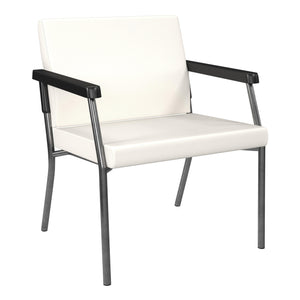 Bariatric Big & Tall Guest Chair with Antimicrobial Vinyl Upholstery, 400 lb Weight Capacity