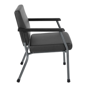 Bariatric Big & Tall Guest Chair with Antimicrobial Vinyl Upholstery, 400 lb Weight Capacity