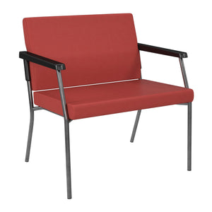 Bariatric Big & Tall Guest Chair with Antimicrobial Vinyl Upholstery, 500 lb Weight Capacity