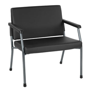 Bariatric Big & Tall Guest Chair with Antimicrobial Vinyl Upholstery, 500 lb Weight Capacity