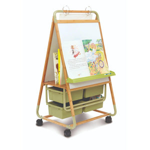 Double Sided Bamboo Teaching Easel with Lids