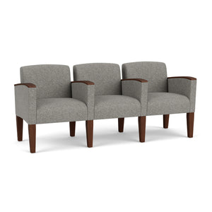Belmont Collection Reception Seating, 3 Seats with Center Arms, Standard Fabric Upholstery, FREE SHIPPING