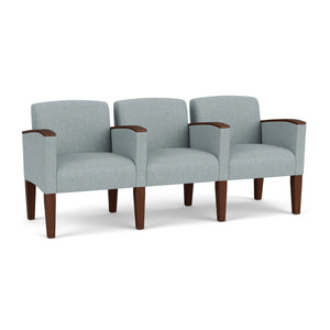 Belmont Collection Reception Seating, 3 Seats with Center Arms, Healthcare Vinyl Upholstery, FREE SHIPPING