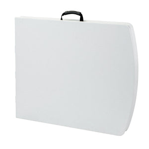 Heavy Duty Fold-in-Half Plastic Folding Table, Speckled Grey