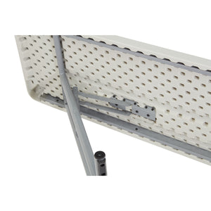 Heavy Duty "Smooth Top" Blow-Molded Plastic Seminar Folding Table, Speckled Grey