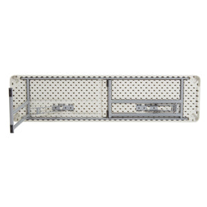 Heavy Duty "Smooth Top" Blow-Molded Plastic Seminar Folding Table, Speckled Grey