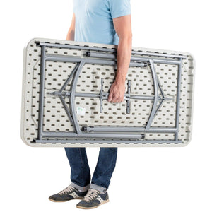 Heavy-Duty "Smooth Top" Blow Molded Plastic Folding Table, 24" x 48"