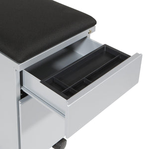 Mobile Box/File Pedestal with Padded Seat