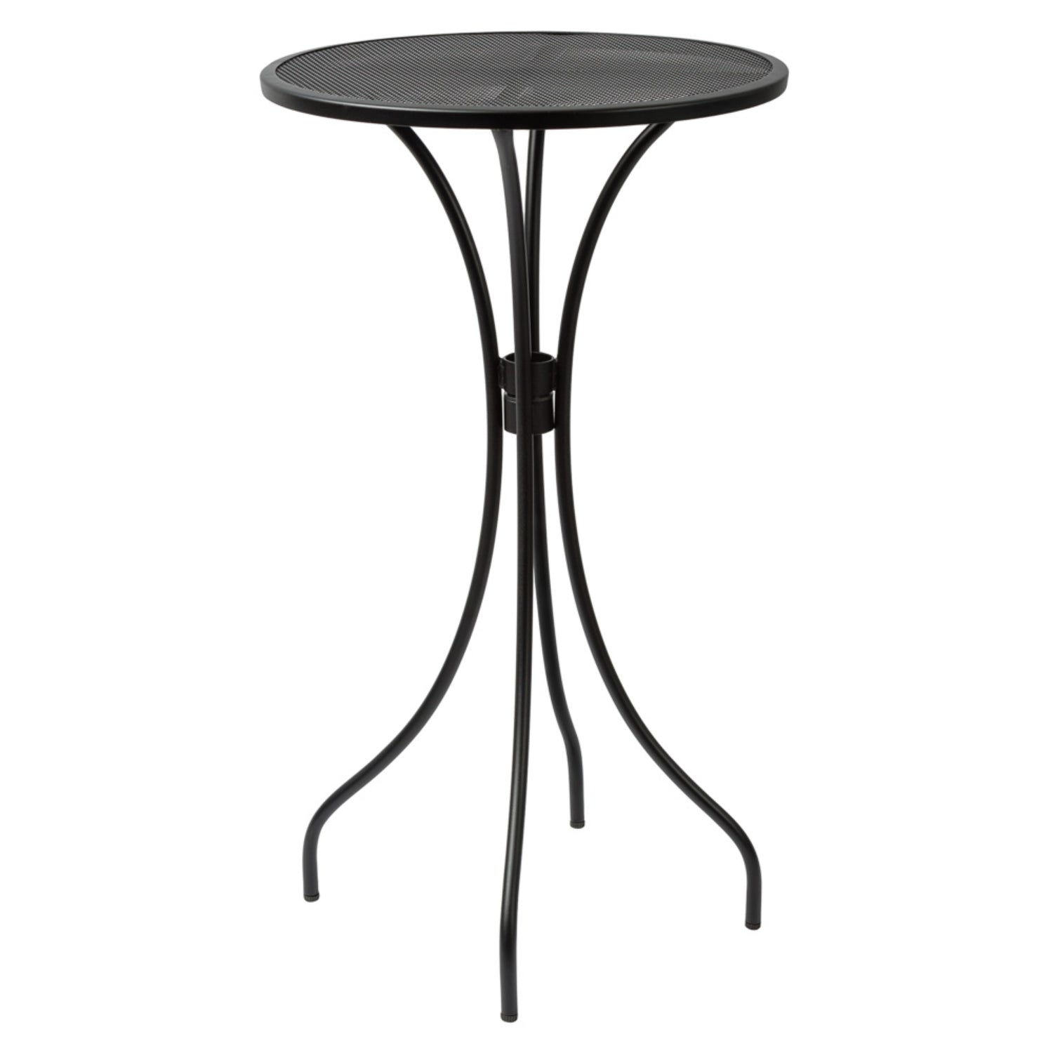 Barnegat Collection Outdoor/Indoor Black Steel 24" Round Bar Height Table