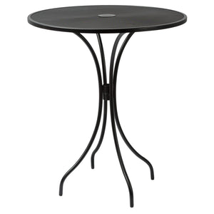 Barnegat Collection Outdoor/Indoor Black Steel 36" Round Bar Height Table with Umbrella Hole