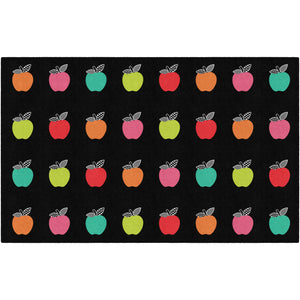 Schoolgirl Style Black, White & Stylish Brights Apple Sit Spot Rugs