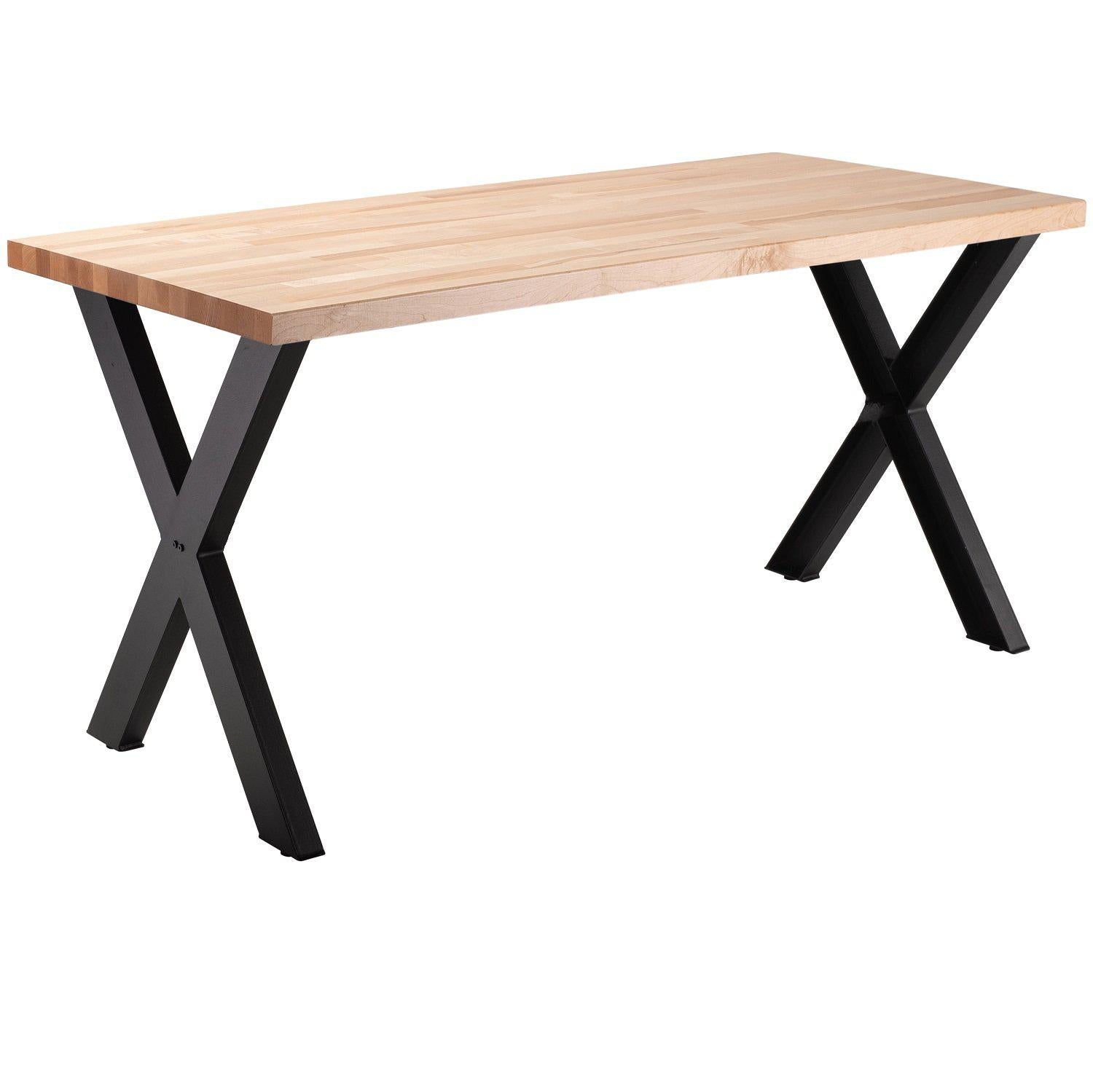 Collaborator Table, 36" x 60", Rectangle, 30" Dining Height, Butcherblock top