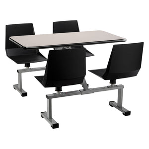 Cluster Swivel Booth, 24" x 48", MDF Core with ProtectEdge, High Pressure Laminate Surface