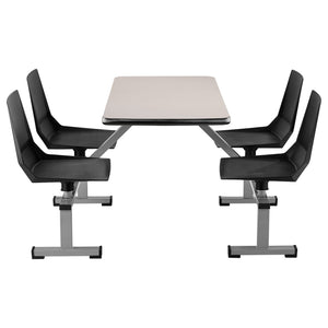 Cluster Swivel Booth, 24" x 48", MDF Core with ProtectEdge, High Pressure Laminate Surface