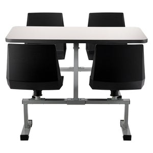 National Public Seating Cluster Swivel Booth, 24" x 48", Dry-Erase Whiteboard Top