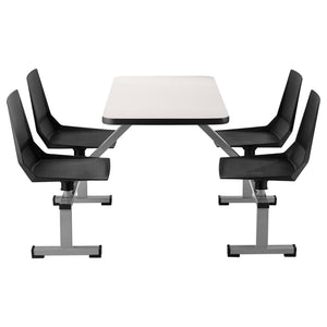 National Public Seating Cluster Swivel Booth, 24" x 48", Dry-Erase Whiteboard Top