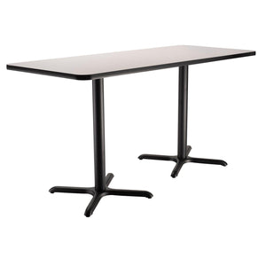 Café Table, 30"x72" Rectangle, "X" Base, 36" Counter Height