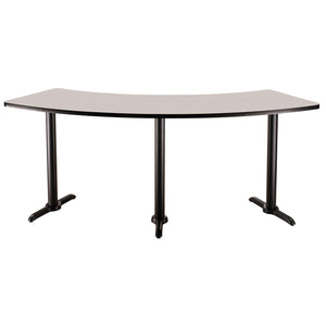 Café Table, 108° Curve, 24" x 92.75", "T" Base, 36" Counter Height
