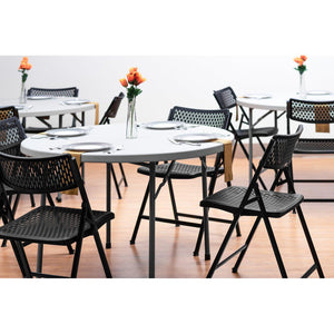 Airflex Premium Polypropylene Folding Chair, Black