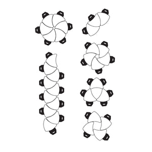 Apex Adjustable Height Collaborative Student Desk, 25" x 30" Small Chevron