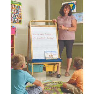 Copernicus Bamboo Early Learning Station with Vibrant Tubs and Blue Book Ledge