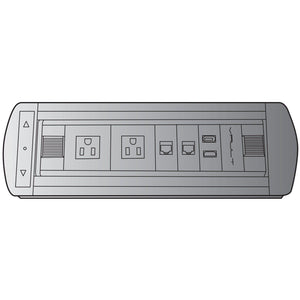 Power/Data Unit for Expandable Racetrack Conference Tables