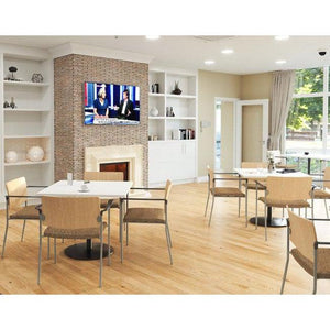 Evolve Stack Chair with Arms, Wood Back, Padded Seat with Healthcare Vinyl Upholstery