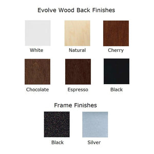 Evolve Stack Chair with Arms, Wood Back, Padded Seat with Healthcare Vinyl Upholstery