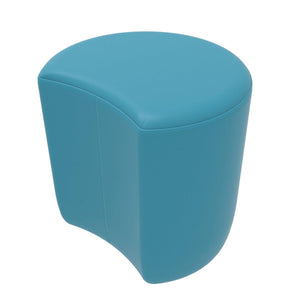 Fomcore Ottoman Series Crescent with 100% ALL-FOAM CORE, Antibacterial Vinyl Seat with Patterned Vinyl Sides, LIFETIME WARRANTY, FREE SHIPPING