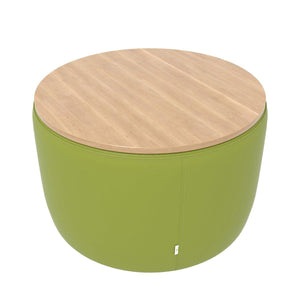 Fomcore Ottoman Series 30" Round Ottoman with 100% ALL-FOAM CORE, Patterned Vinyl Upholstered Sides, High Pressure Laminate Top, LIFETIME WARRANTY, FREE SHIPPING