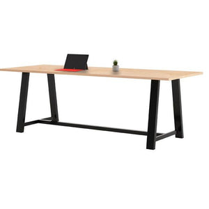 Midtown Table, Café Height, 42" x 120" x 30"H, High Pressure Laminate Top, 3mm PVC Edge, 96" Base, FREE SHIPPING
