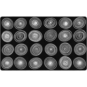 Circles Black & White Rugs