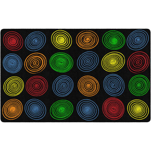 Circles Black & Multi Rugs