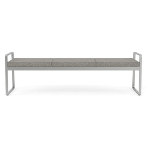 Gansett Collection Reception Seating, 3 Seat Bench, Standard Fabric Upholstery, FREE SHIPPING