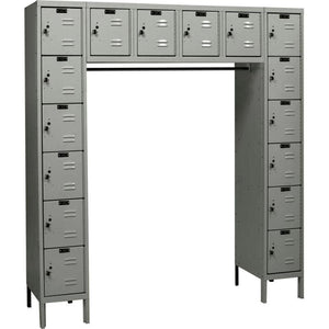 Premium 16-Person Box Locker, 72" W x 18" D x 78" H (12" H Openings), Assembled