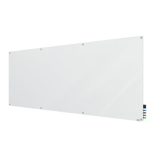 Harmony Frosted Glassboard, Non-Magnetic, Square Corners, 4' H x 10' W