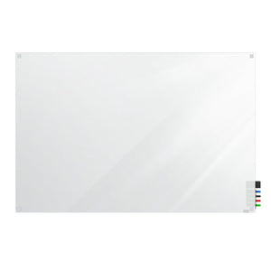 Harmony Frosted Glassboard, Non-Magnetic, Square Corners, 4' H x 4' W