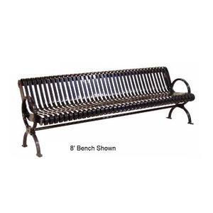 8’ High Point Bench With back