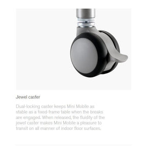 Muzo Kite® Mini Mobile Dry-Erase Flip-Top Folding/Nesting Table, 34" Crescent