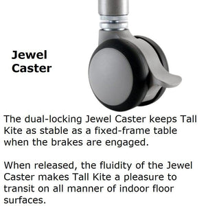 Muzo Tall Kite® Standing Height Mobile Flip-Top Folding/Nesting Table, Square, 29.5" W x 29.5" D